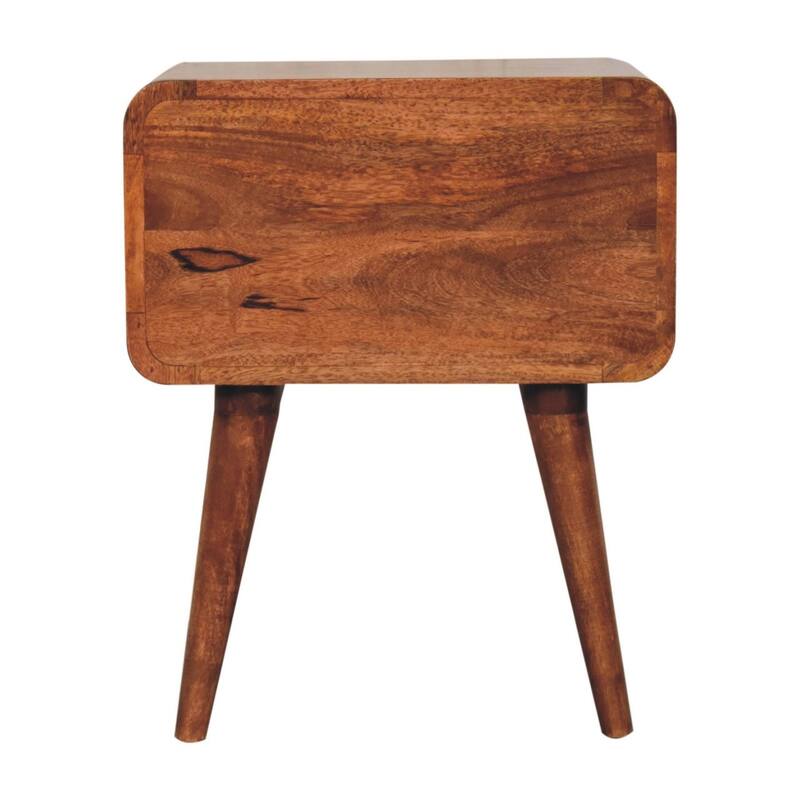 HomeRoots 22" Brown Solid Wood Two Drawer Nightstand
