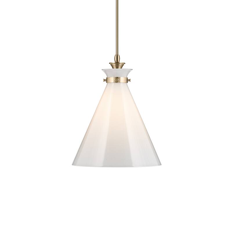 Kichler Lighting Laria 16 Inch 1 Light Pendant with Opal Glass in Champagne Bronze