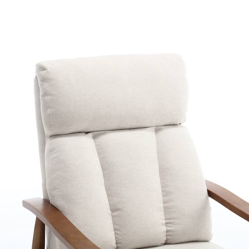 Modern 26.38" Upholstered Adjustable Chaise Lounge Chair with Wood Frame for Living Room