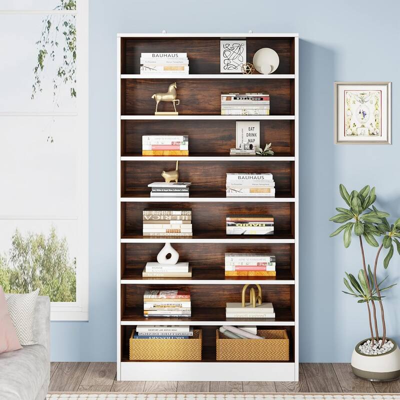 Bookcase, Open Display Storage Shelf, Organizer Cabinet Bookshelf Accent Shelving for Living Room, Home Office, Library, Bedroom