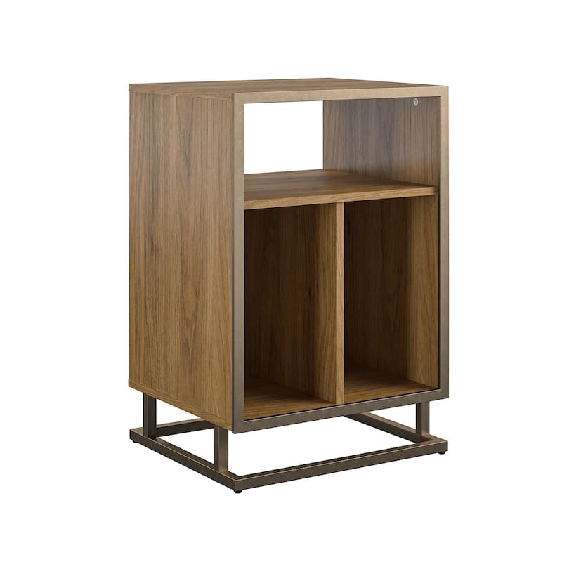 The Novogratz Regal Turntable Stand / End Table - Walnut