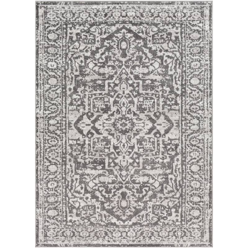 Livabliss Abbas Navy/Gray Vintage Traditional Area Rug