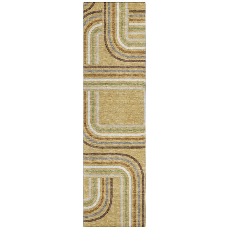 Machine Washable Indoor/ Outdoor Modern Leawood Chantille Rug