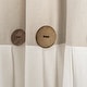 preview thumbnail 9 of 152, Lush Decor Linen Button Single Panel Window Curtain 108"L x 40"W - Linen