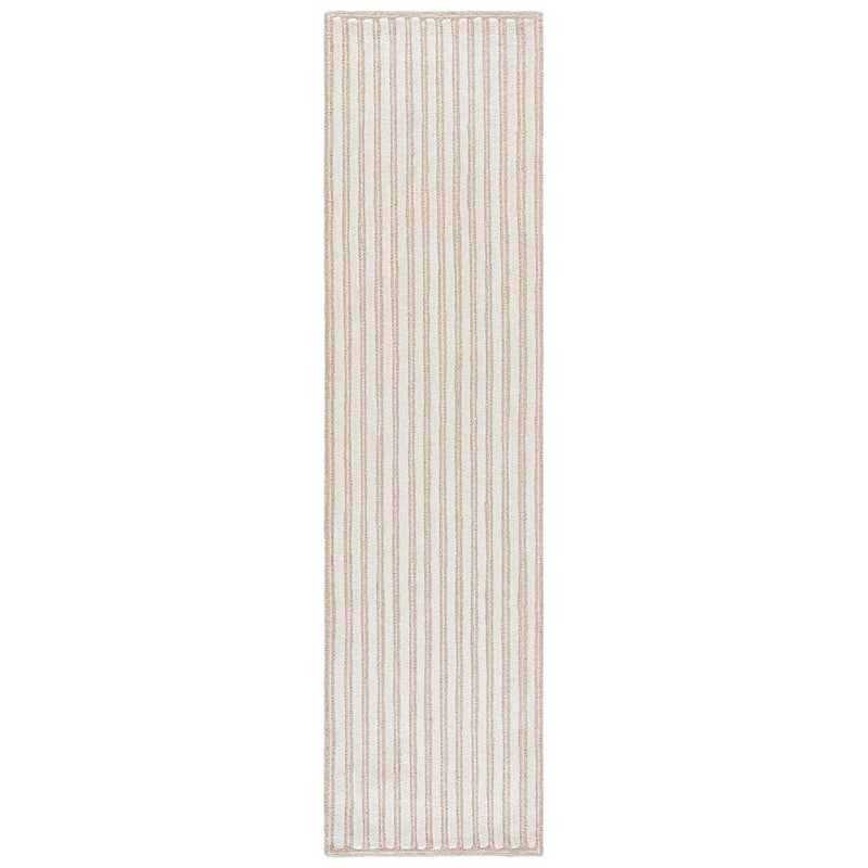 Martha Stewart Hand-Tufted Mirac Wool Rug - Beige/Ivory - 2'3" x 9' Runner