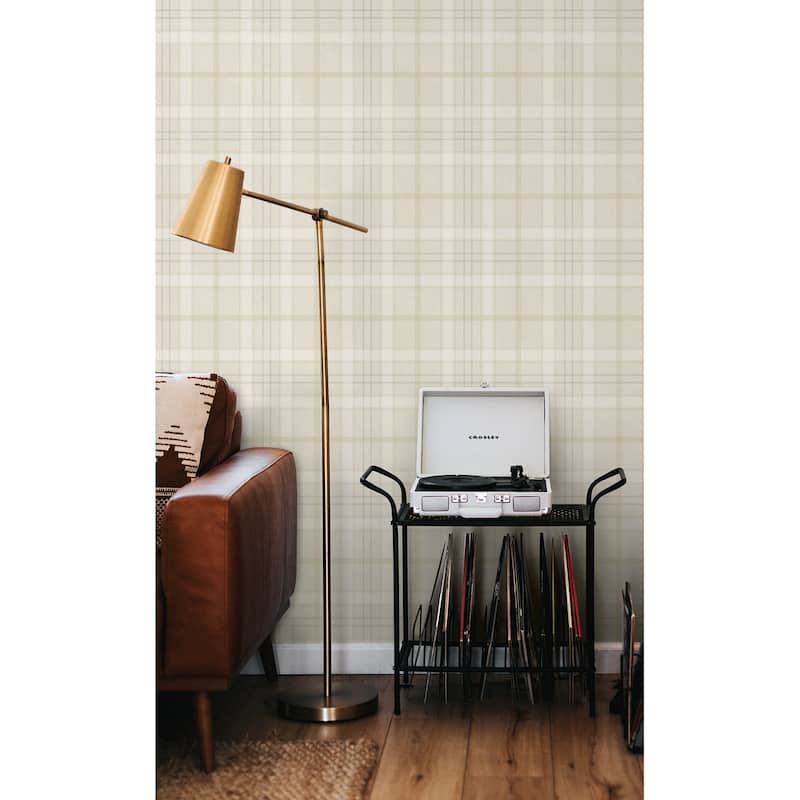 Seabrook Designs Tailor Plaid Prepasted Wallpaper