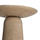 preview thumbnail 4 of 14, Studio London Faux Travertine Bistro Table Maddox Concrete Patio Table