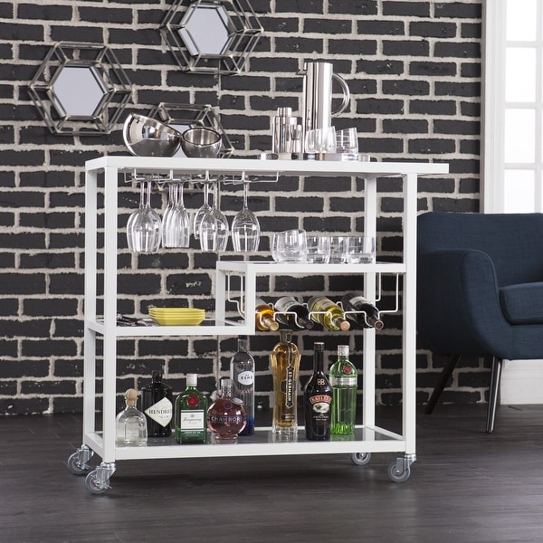 Carbon Loft Glenn White Metal Bar Cart. Opens flyout.