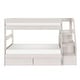 preview thumbnail 12 of 14, Max and Lily Modern Farmhouse Twin Over Twin Bunk Bed With Staircase and Storage Drawers