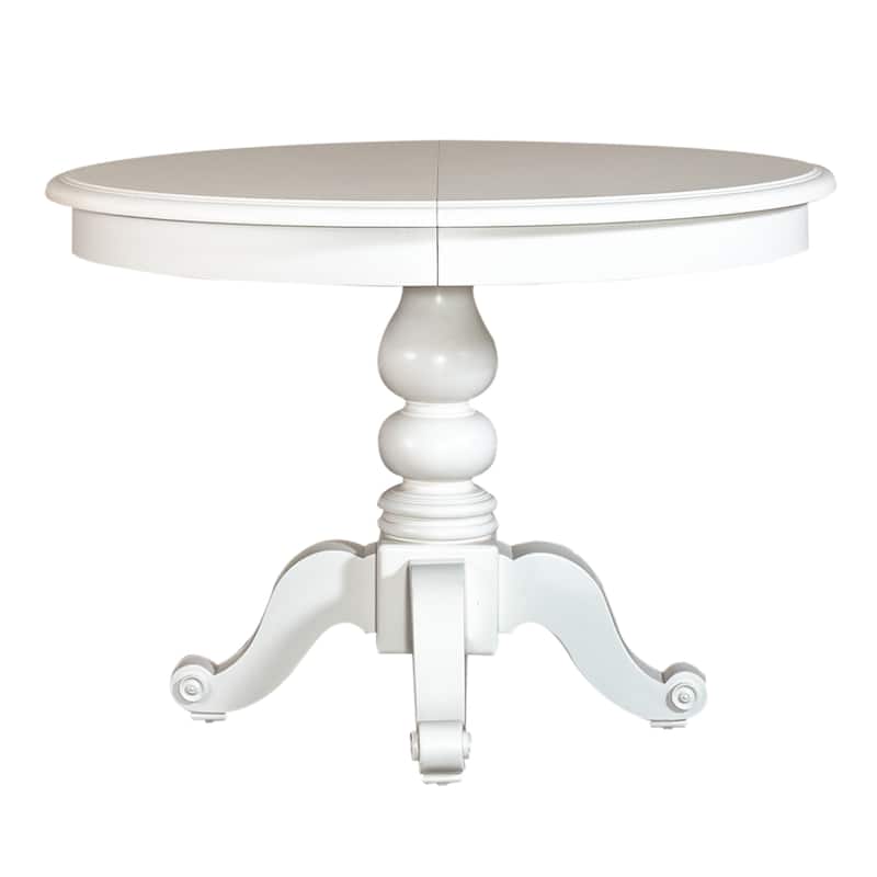 Summer House Oyster White Round Pedestal Table Only
