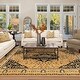 preview thumbnail 42 of 119, Miranda Haus Traditional Oriental Floral Medallion Indoor Area Rug 4' x 6' - Gold
