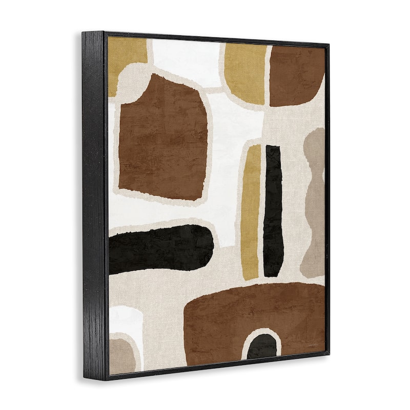 Stupell Earthy Organic Shapes Framed Giclee Art Design By Amber Sterling