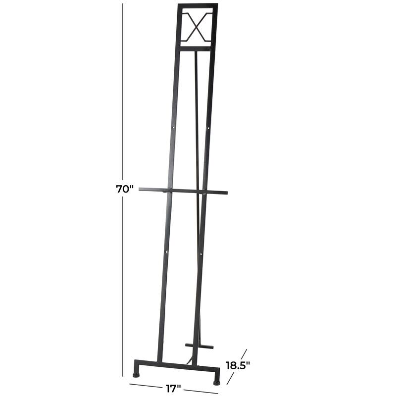Black Metal Tall Adjustable Floor 3 Tier Display Easel