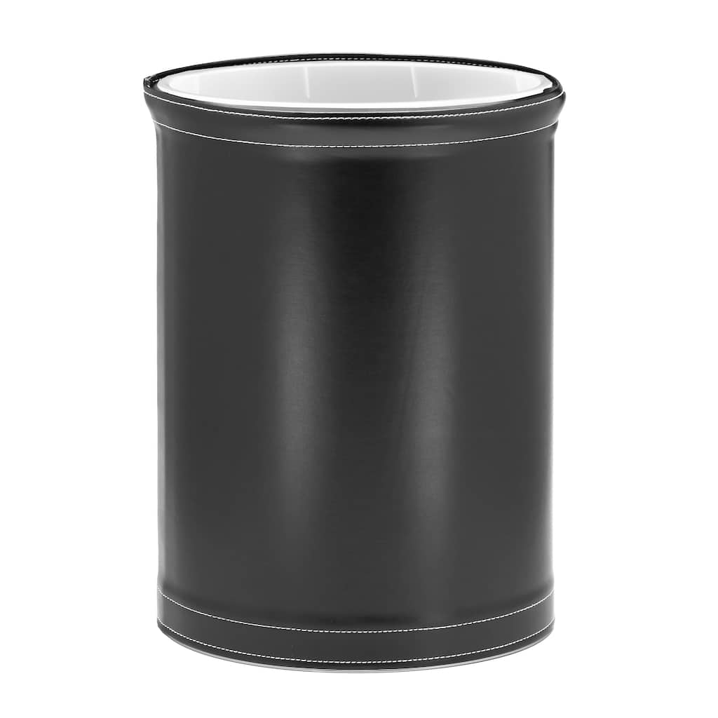 STITCHED 13Qt Oval Wastebasket w/ Liner (2pc Set)