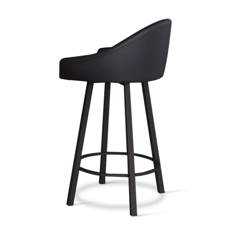 Tempo Furniture Kori Swivel 26" Counterstools/30" Barstools Palladium Gray Powder Coat Finish (Set of 2) by Furnish Theory