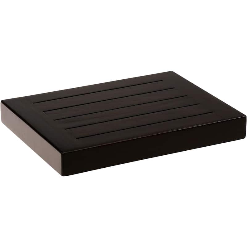 Moa Floating Teak Wall Shelf - Mocha - 12" Wide