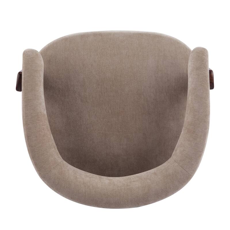 Christopher Knight Home - Accent Arm Chair Modern Upholstered Fabric Chair with Rubber Wood Legs