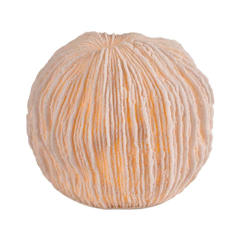 Resin LED Coral Shaped Lamp, White - 10.9"L x 10.9"W x 9.0"H