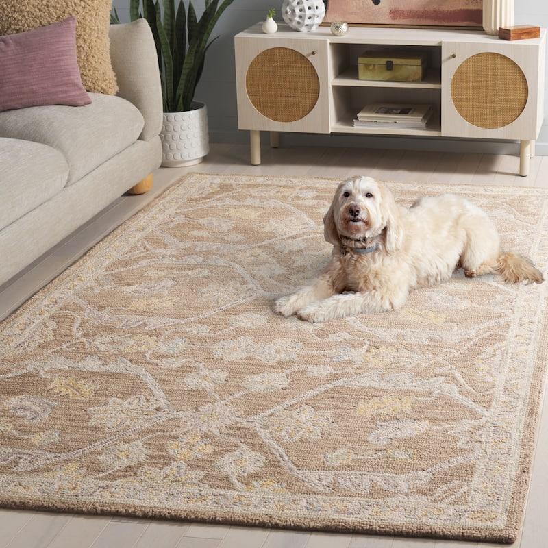 SAFAVIEH Handmade Blossom Eefke Modern Floral Wool Rug