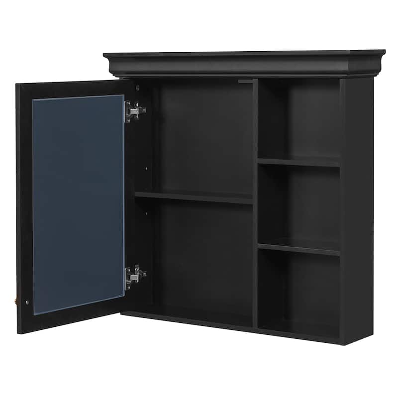30'' x 28'' Bathroom Medicine Cabinet with Mirror, Wall Mounted Mirror Cabinet with Storage Organizer