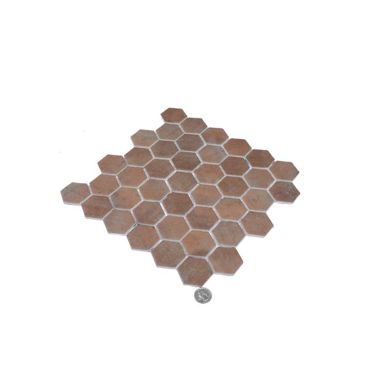 Lucenza 12x12 in. Matte Recycled Glass Hexagon Mosaic Wall and Floor Tile (5.28 sq ft/case, 6-Pack)