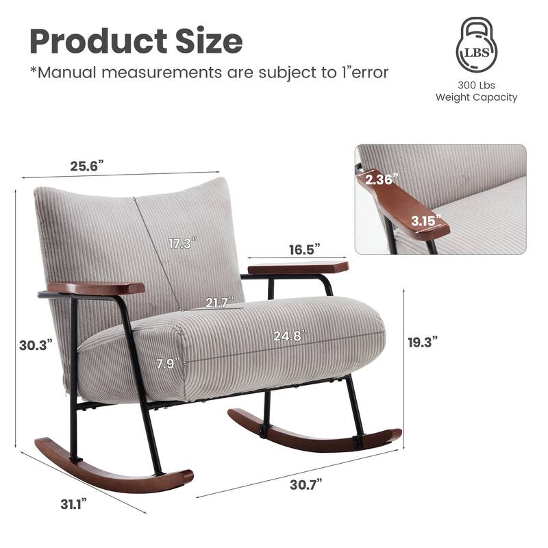 Modern Accent Chair Arm Chair Rocking Chair, Side Chair Reading Chair Padded Chair Upholstered Chair