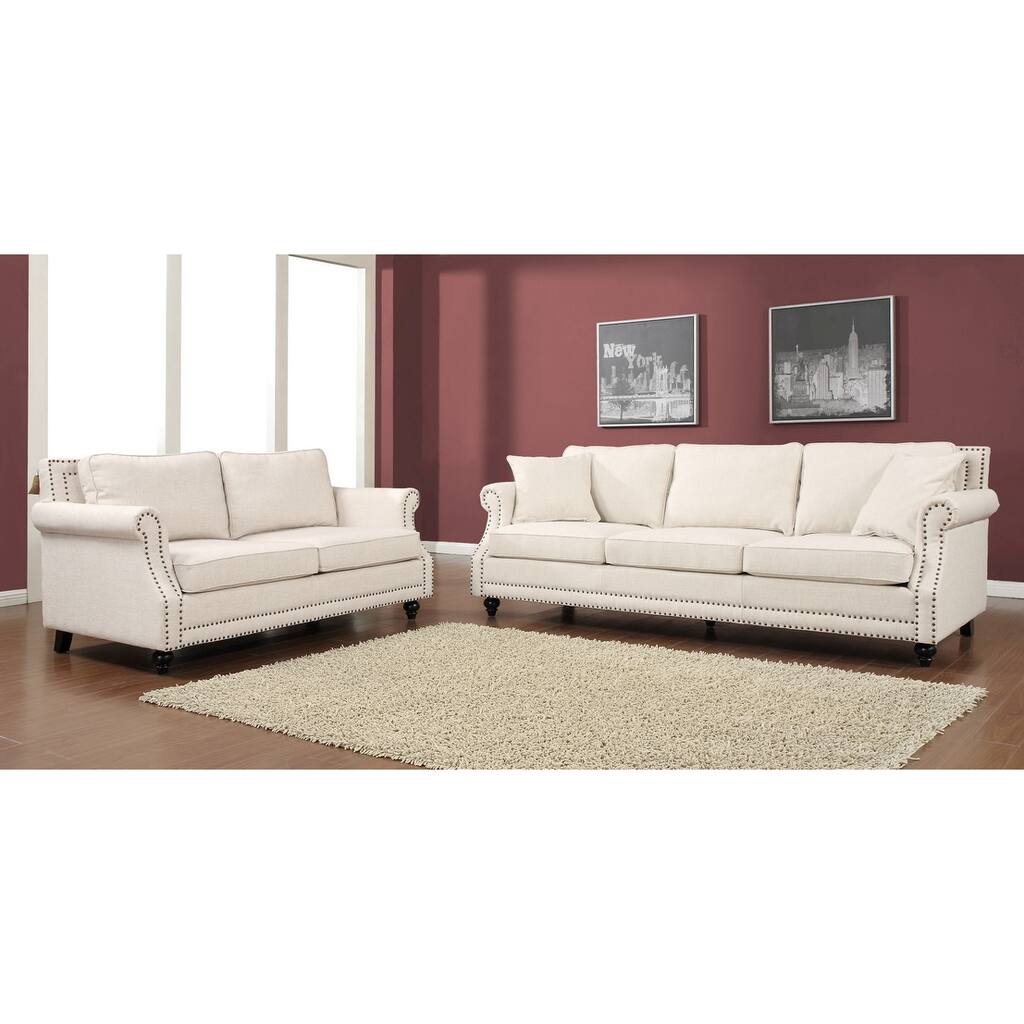 Camden Beige Linen Sofa