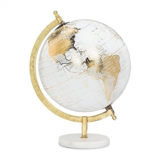 Golden White Globe on Marble Base main image 0