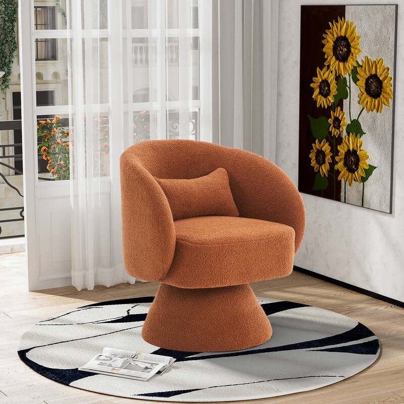 Ouyessir 360 Degree Swivel Cuddle Barrel Sofa Chairs