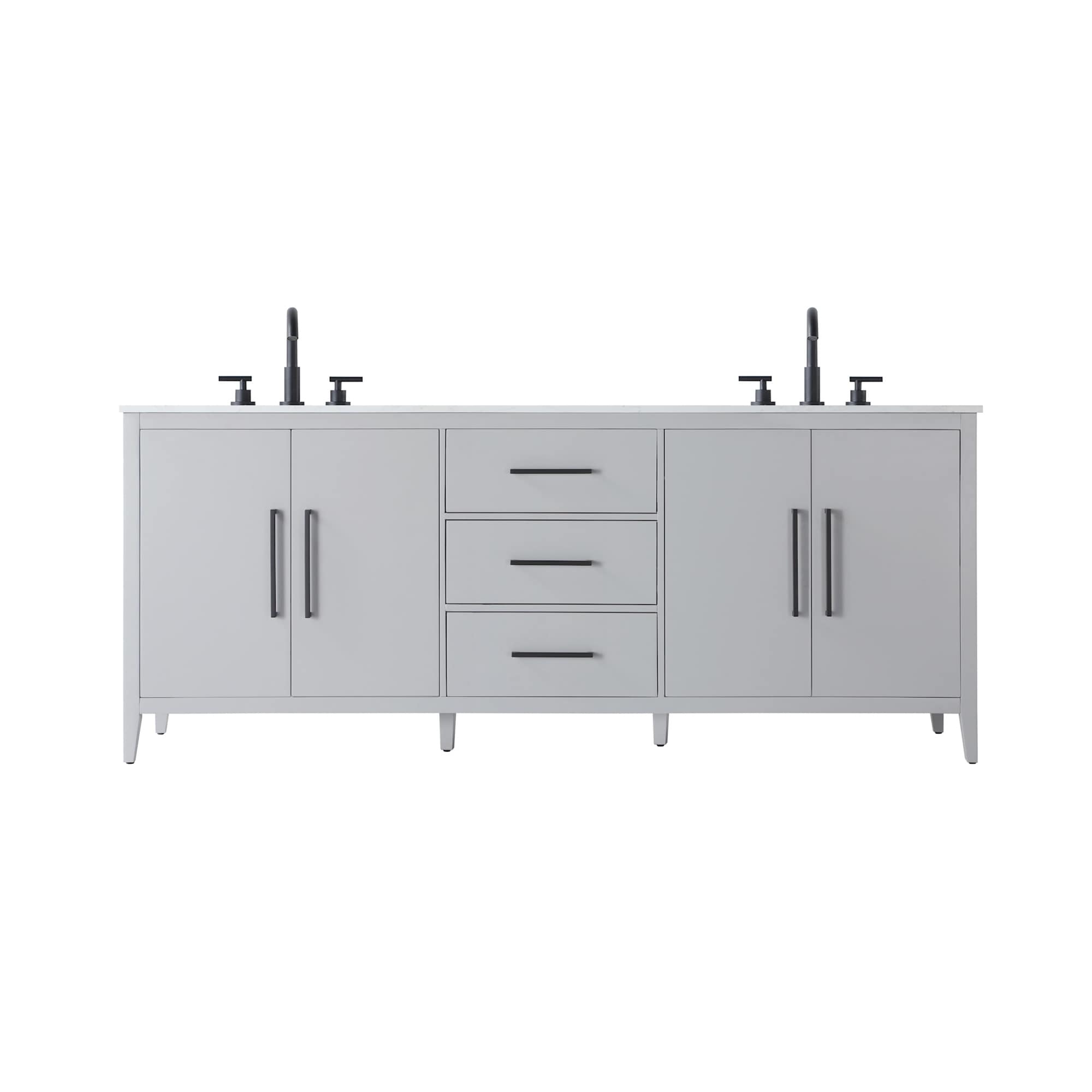 Elegant Lighting VF29384D Millie 84" Free Standing Double Basin Vanity