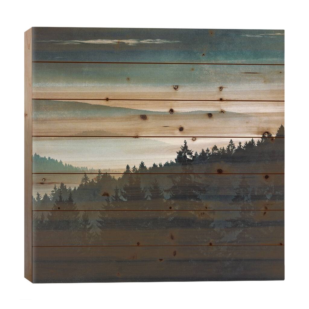 Mountain Light Print On Wood by Tordis Kayma - Multi-Color