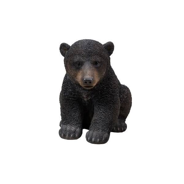 Shop Sitting Black Bear Cub Statue Overstock