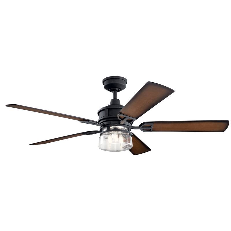 Kichler Lighting Lyndon Patio 60-inch LED Ceiling Fan Distressed Black