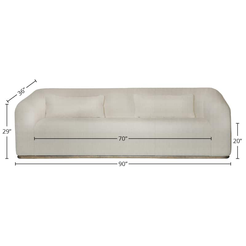 Nolan 90-inch Contemporary Linen Boucle Sofa