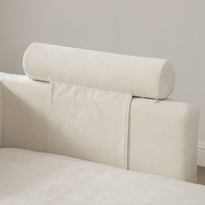 82.7" W Chenille Fabric Comfortable 2-Seater Sofa With Plush Cushion,Loveseat With Pillows