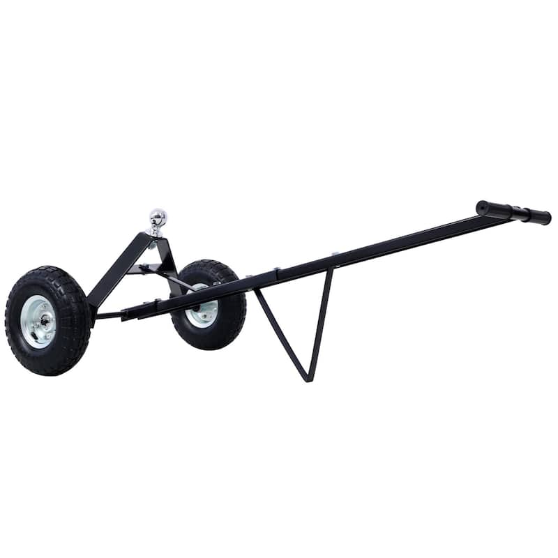 Multifunctional trailer dolly with 10-inch pneumatic tires, 600 lbs capacity