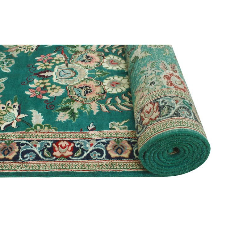 Pak-Persian Emilee Turquoise/Navy Runner - 2'7" x 10'1"