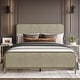 preview thumbnail 7 of 21, Clayfell Parma Panel Bed Full - Metallic Gold