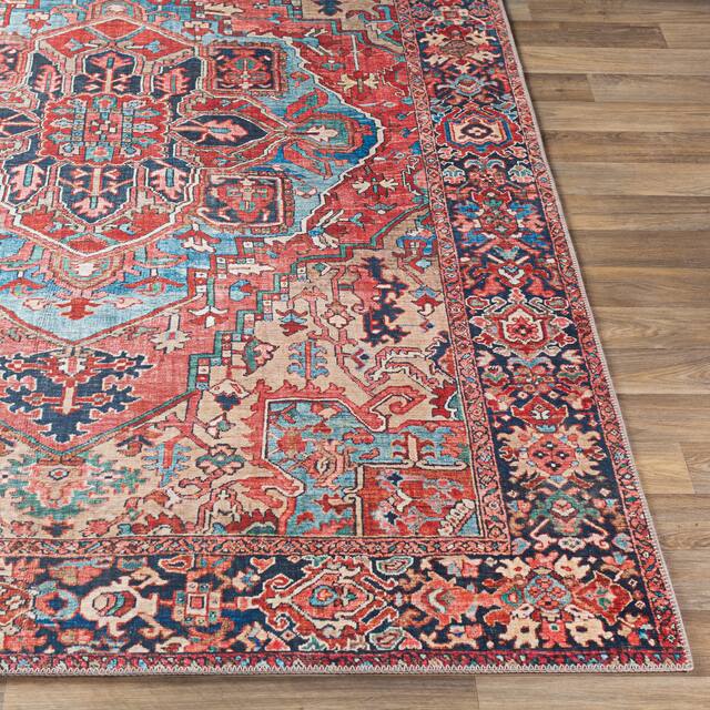 Adenia Vintage Medallion Printed Area Rug