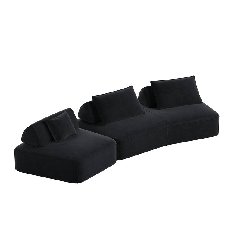 Luxury Oversized Modular Sectional Sofa,139" Chenille Upholstered Couch with Removable Backrests, Convertible Chaise Lounge