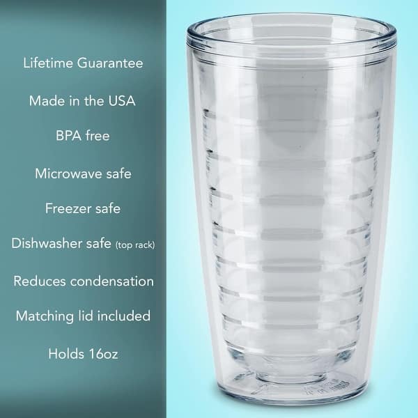 Blue Line 16 oz. Double Wall Travel Tumbler CounterArt