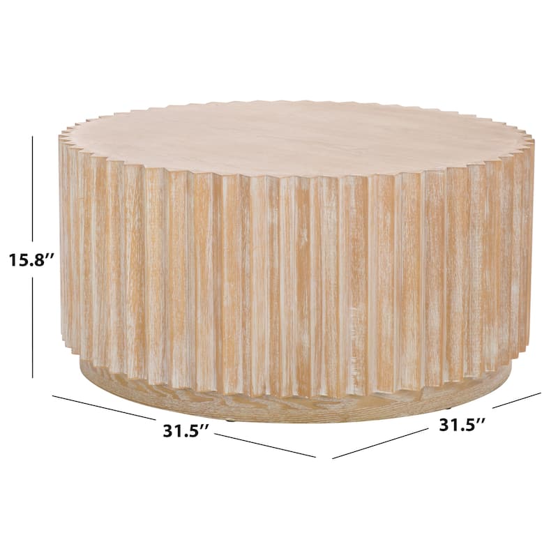 SAFAVIEH Kanpun Round Pedestal Coffee Table - 32"W x 32"D x 16"H