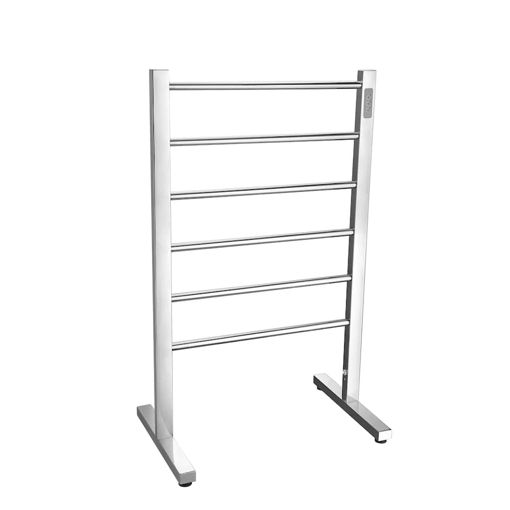 ANZZI Kiln 6-Bar Floor Mount Electric Towel Warmer - Polished Chrome