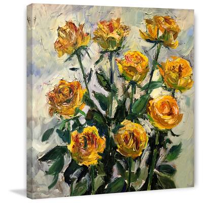 Summertime Roses Print on Wrapped Canvas