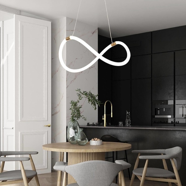 Round led store chandelier