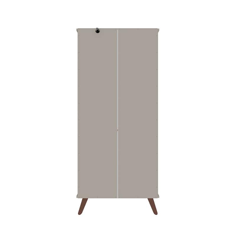 Manhattan Comfort Hampton Wood 6 Shelf Display Cabinet