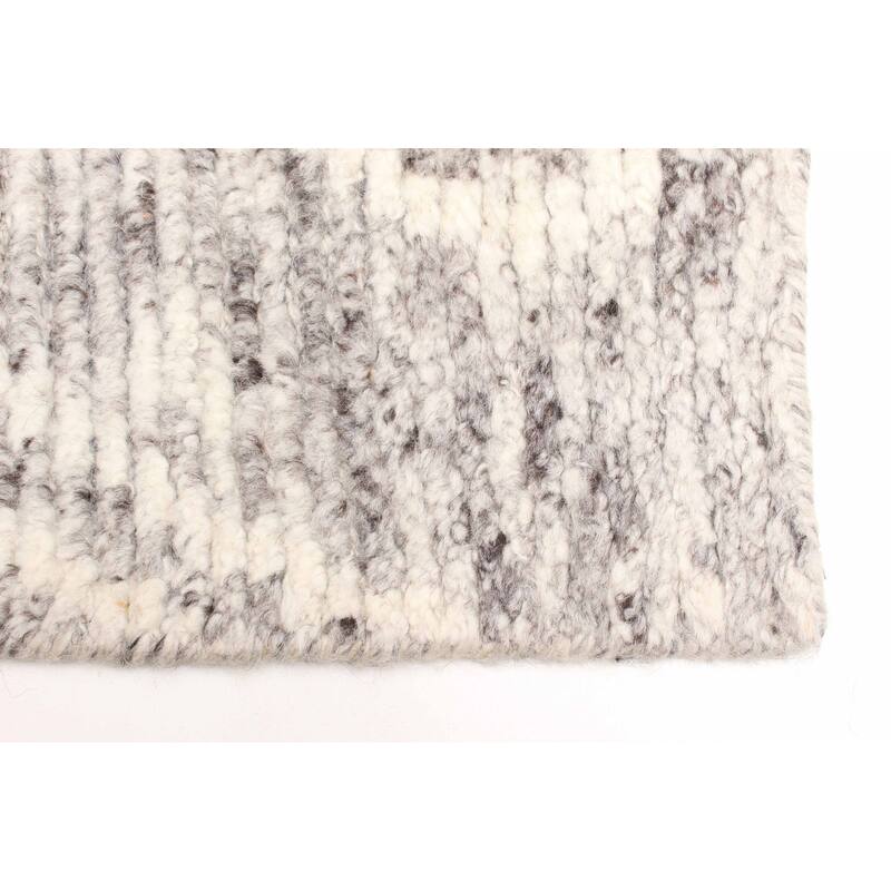 ECARPETGALLERY Hand-knotted Tangier Grey Wool Rug - 5'1 x 7'9