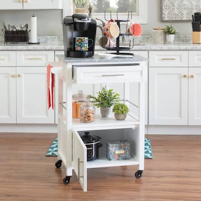Elaine Mobile Kitchen Cart with Granite Top