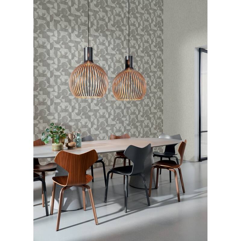 Advantage Barcelo Grey Circles Wallpaper