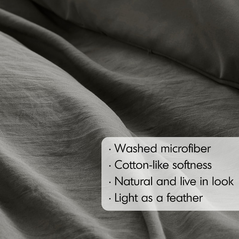 Chelsea Square Evans Pinch Pleated Soft Washed Boho Duvet Cover Set